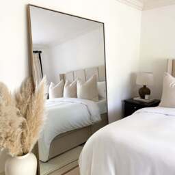 Theo - Full Length Gold Rectangular Extra Large Metal Mirror 190cm x 120cm - thumbnail 2