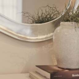 Riva - Brushed Chrome Pond Shaped Irregular Mirror 120cm x 90cm - thumbnail 3