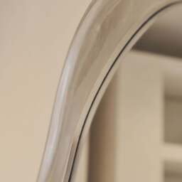 Riva - Brushed Chrome Pond Shaped Irregular Mirror 120cm x 90cm - thumbnail 4