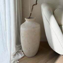 Toledo - Large Sand Textured Terracotta Vase - thumbnail 1
