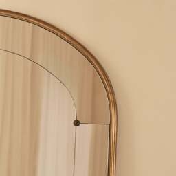 Venosa - Full Length Gold Arched Metal Mirror 180cm x 100cm - thumbnail 4