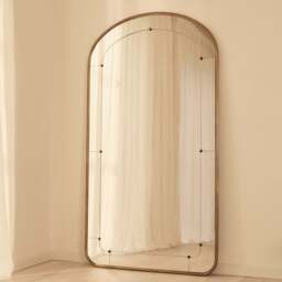 Venosa - Full Length Gold Arched Metal Mirror 180cm x 100cm - thumbnail 1