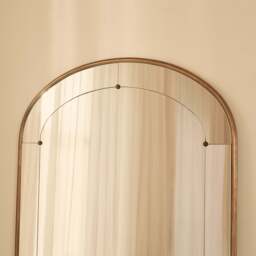 Venosa - Full Length Gold Arched Metal Mirror 180cm x 100cm - thumbnail 6