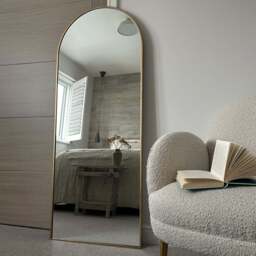 Liberty - Full Length Gold Large Arched Metal Mirror 160cm x 60cm