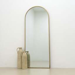 Liberty - Full Length Gold Large Arched Metal Mirror 160cm x 60cm - thumbnail 3