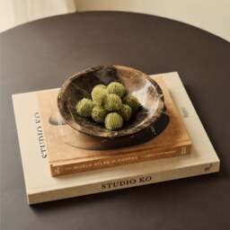 Marbelle - Dark Emperador Marble Decorative Bowl - thumbnail 2