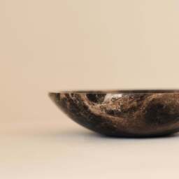 Marbelle - Dark Emperador Marble Decorative Bowl - thumbnail 5