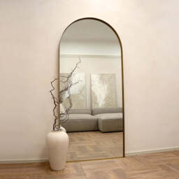Arcus - Full Length Arched Gold Extra Large Metal Mirror 200cm x 90cm - thumbnail 3