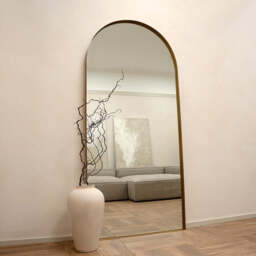Arcus - Full Length Arched Gold Extra Large Metal Mirror 200cm x 90cm - thumbnail 2