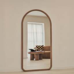 Amora - Full Length Large Arched Warm Wood Mirror 180cm x 90cm - thumbnail 1