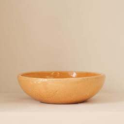 Portera - Ochre Gloss Ceramic Decorative Bowl - thumbnail 4