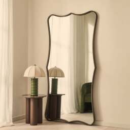 Elise - Antique Bronze Full Length Art Deco Metal Mirror 180cm x 90cm - thumbnail 1