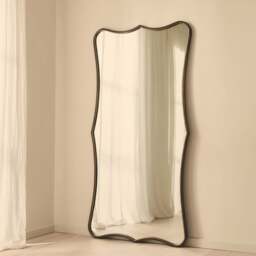 Elise - Antique Bronze Full Length Art Deco Metal Mirror 180cm x 90cm - thumbnail 2