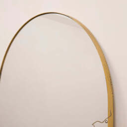 Theo - Full Length Gold Arched Large Metal Mirror 180cm x 90cm - thumbnail 4