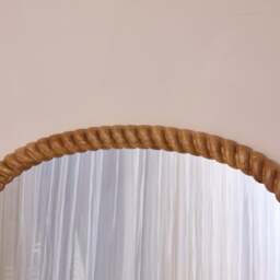 Cordelia - Light Wood Rope Twist Full Length Arched Mirror 170cm x 80cm - thumbnail 4