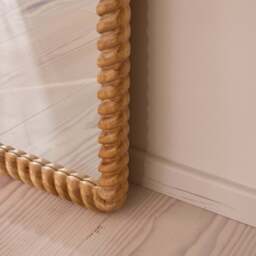Cordelia - Light Wood Rope Twist Full Length Arched Mirror 170cm x 80cm - thumbnail 5