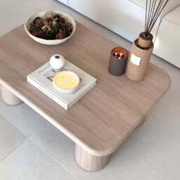 Alina - Washed Wood Rectangular Large Wooden Coffee Table - thumbnail 5