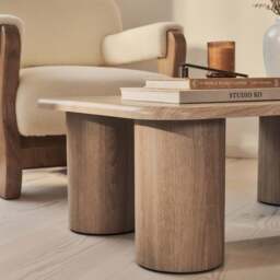 Alina - Washed Wood Rectangular Large Wooden Coffee Table - thumbnail 6