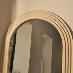 Luciana - Concrete Arched Overmantle Mirror 120cm x 100cm - thumbnail 3