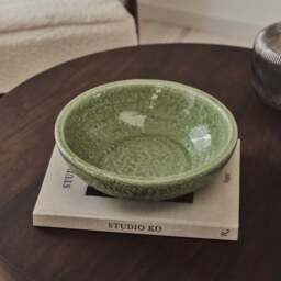 Portera - Jade Green Gloss Ceramic Decorative Bowl - thumbnail 6