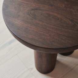 Vermont - Dark Wood Premium Round Side Table - thumbnail 6