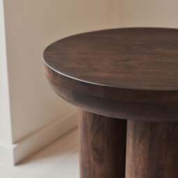 Vermont - Dark Wood Premium Round Side Table - thumbnail 2