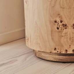Arbour - Large Natural Burl Wood Premium Round Side Table - thumbnail 6