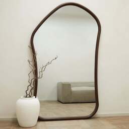 Aaliyah - Extra Large Full Length Dark Wood Irregular Mirror 180cm x 110cm - thumbnail 3