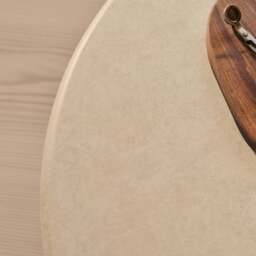 Alina - Concrete Round Large Wooden Coffee Table - thumbnail 4