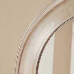 Riva - Brushed Chrome Pond Shaped Irregular Mirror 90cm x 85cm - thumbnail 2