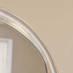 Riva - Brushed Chrome Pond Shaped Irregular Mirror 90cm x 85cm - thumbnail 5