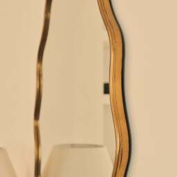 Sabrina - Antique Bronze Wavy Oval Metal Wall Mirror 100cm x 70cm - thumbnail 4