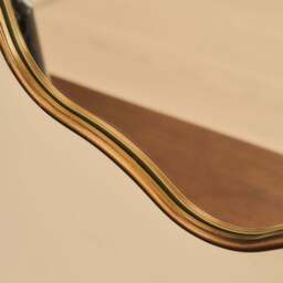 Sabrina - Antique Bronze Wavy Oval Metal Wall Mirror 100cm x 70cm - thumbnail 5