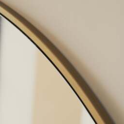 Liberty - Gold Wide Arched Metal Overmantle Mirror 120cm x 90cm - thumbnail 3