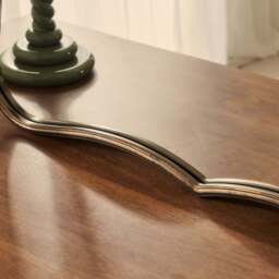 Elise - Antique Bronze Art Deco Metal Overmantle Mirror 120cm x 80cm - thumbnail 6