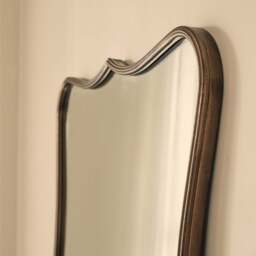 Elise - Antique Bronze Art Deco Metal Overmantle Mirror 120cm x 80cm - thumbnail 5