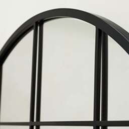 Brooklyn - Full Length Extra Large Black Arched Metal Mirror 200cm x 120cm - thumbnail 5