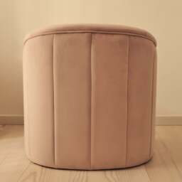 Camille - Curved Velvet Accent Chair Blushed Pink - thumbnail 6