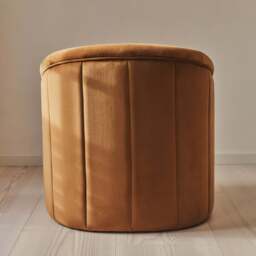 Camille - Curved Velvet Accent Chair Caramel - thumbnail 6