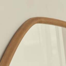 Aaliyah - Warm Wood Irregular Wall Mirror 110cm x 80cm - thumbnail 5