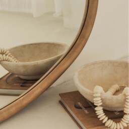 Aaliyah - Warm Wood Irregular Wall Mirror 110cm x 80cm - thumbnail 3