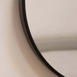 Metro - Large Black Metal Round Wall Mirror 90cm x 90cm - thumbnail 4