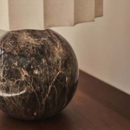 Caia - Dark Emperador Scallop Shade Table Lamp - thumbnail 6