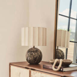 Caia - Dark Emperador Scallop Shade Table Lamp - thumbnail 2