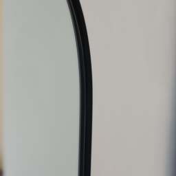 Aria - Black Metal Overmantle Wall Mirror 100cm x 70cm - thumbnail 3