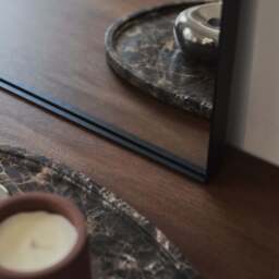 Aria - Black Metal Overmantle Wall Mirror 100cm x 70cm - thumbnail 5