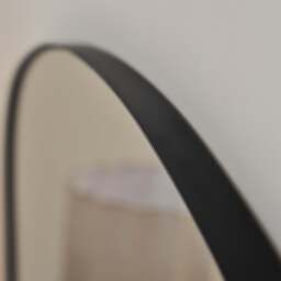 Aria - Black Metal Overmantle Wall Mirror 100cm x 70cm - thumbnail 6