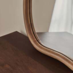 Aaliyah - Warm Wood Irregular Wall Mirror 42cm x 35cm - thumbnail 6