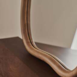 Aaliyah - Warm Wood Irregular Wall Mirror 42cm x 35cm - thumbnail 5