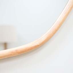 Aaliyah - Light Wood Irregular Wall Mirror 110cm x 80cm - thumbnail 5